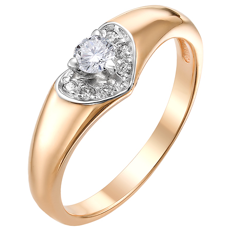 Кольцо, золото, бриллиант, 342-110